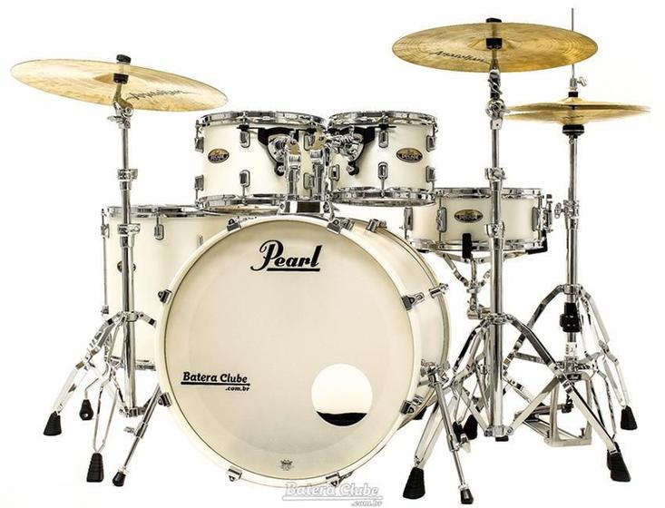 Imagem de Bateria Pearl Decade Maple Satin Finish White Satin 20,10,12,14 com Caixa (Shell Pack)
