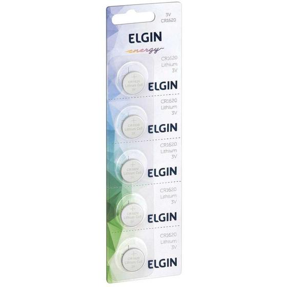 Bateria Pilha Elgin Moeda Lítio 3V Cartela C/5 Un CR1620 - Elgin Menor preço em Bateria Pilha Elgin Moeda Lítio 3V Cartela C/5 Un CR1620 - Elgin
