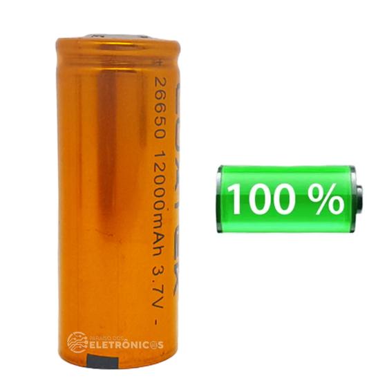 Imagem de Bateria Recarregável Lítio 26650 Potencia 12000mah 3.7V Para Lanterna Rádio BATLUA2665012000