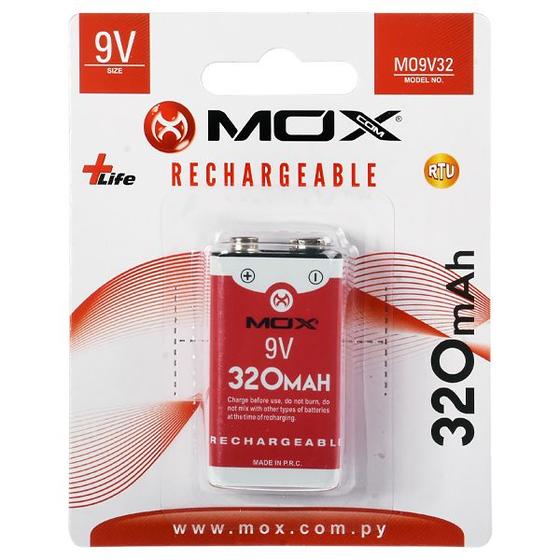 Imagem de Bateria Recarregavel Mox M09V32 de 320 Mah 9V