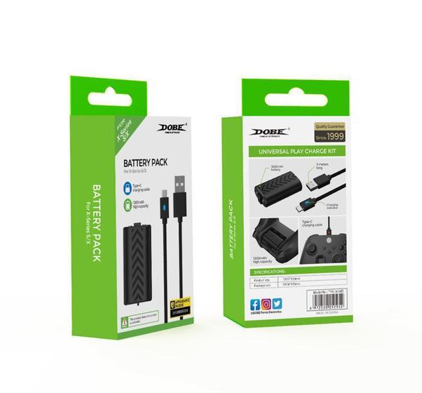 Imagem de Bateria Recarregável Para Controle X box Series + Cabo USB 3 Metros C/LED