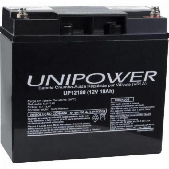 Imagem de Bateria Selada 12V/18A UP12180 UNIPOWER