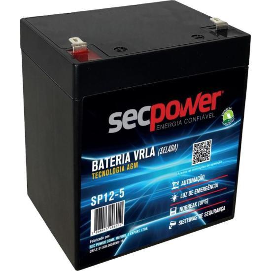 Imagem de Bateria Selada 12V 5Ah SP12-5 SecPower