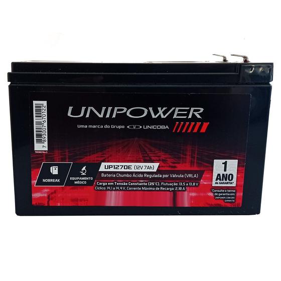 Imagem de Bateria Selada 12V 7ah Unipower Vrla Agm - Alarme, Nobreak