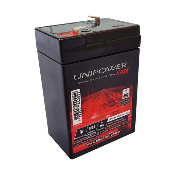 Bateria Selada Chumbo-Ácido (Gel) 6V 4,5ah - VRLA AGM Brinquedos Elétricos - Unipower Menor preço em Bateria Selada Chumbo-Ácido (Gel) 6V 4,5ah - VRLA AGM Brinquedos Elétricos - Unipower