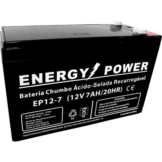 Imagem de Bateria Selada Energypower 12v 7ah Iep018 Nobreak Energy