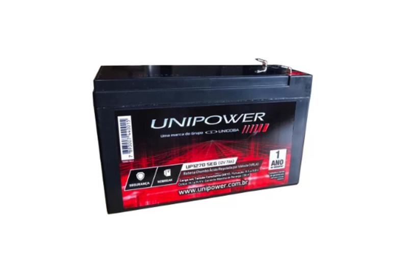 Bateria Selada Recarregável Unipower "ORIGINAL" 12v 7,0ah Up1270seg Menor preço em Bateria Selada Recarregável Unipower "ORIGINAL" 12v 7,0ah Up1270seg