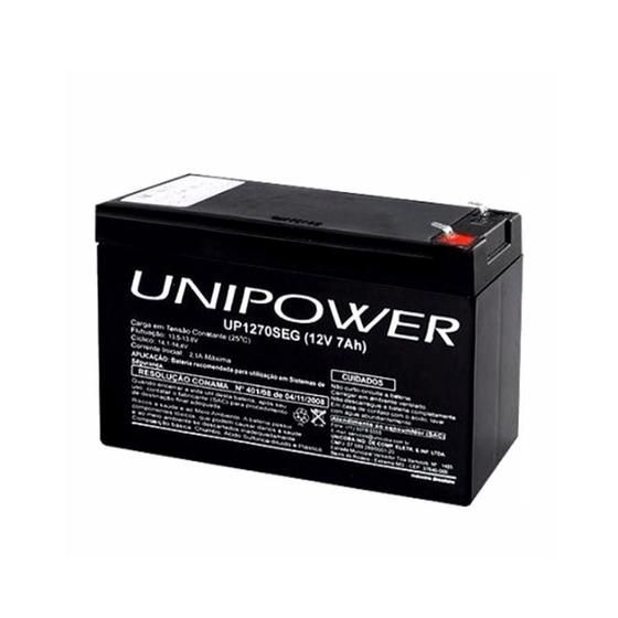 Imagem de Bateria Selada Unipower UP1270SEG 07Ah 12V Estacionaria