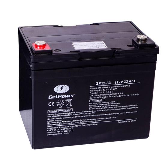 Bateria Selada Vrla 12v 33ah GETPOWER - Tecnologia Agm Menor preço em Bateria Selada Vrla 12v 33ah GETPOWER - Tecnologia Agm