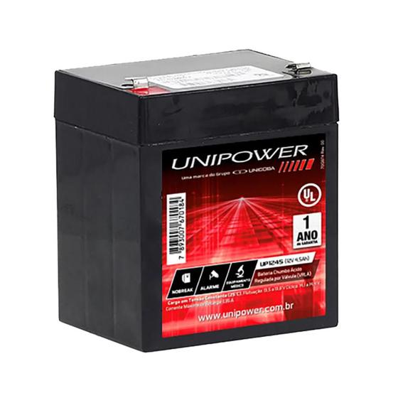 Bateria Selada Vrla 12v 4,5ah Up1245 Unipower Menor preço em Bateria Selada Vrla 12v 4,5ah Up1245 Unipower