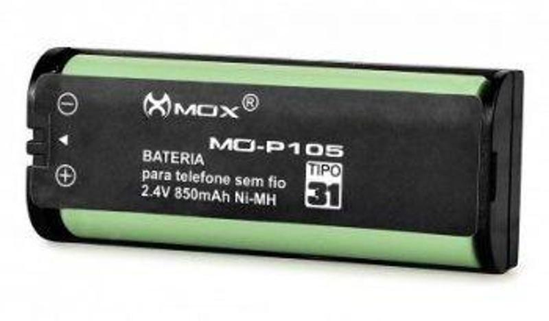 Bateria Telefone Sem Fio Panasonic Tipo 31 2.4V 850Mah MO-P105 - Mox Menor preço em Bateria Telefone Sem Fio Panasonic Tipo 31 2.4V 850Mah MO-P105 - Mox