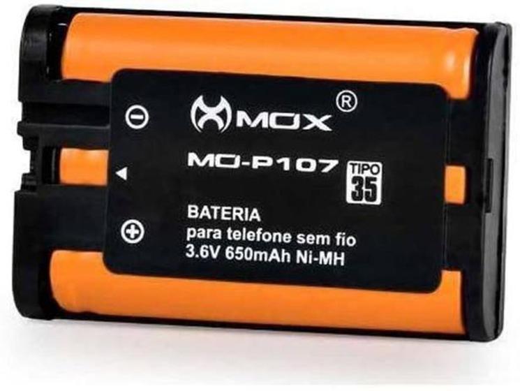 Bateria Telefone Sem Fio Panasonic Tipo 35 3.6V 650Mah MO-P107 - Mox Menor preço em Bateria Telefone Sem Fio Panasonic Tipo 35 3.6V 650Mah MO-P107 - Mox