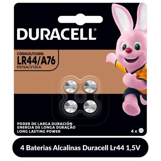 Imagem de Baterias Alcalinas Duracell LR44 4 Unidades 1,5v
