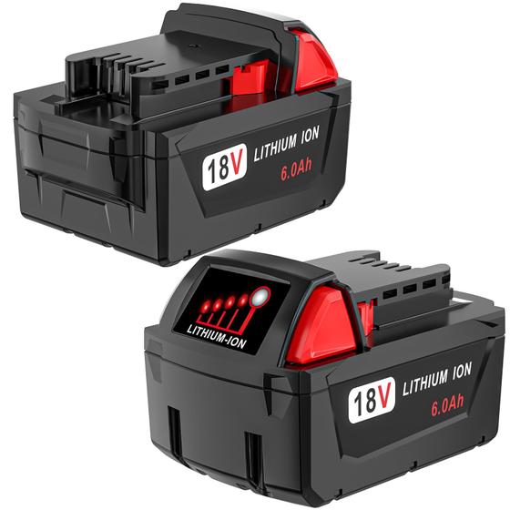 Imagem de Baterias de reposição Bayhon 18V 6.0Ah para Milwaukee M18