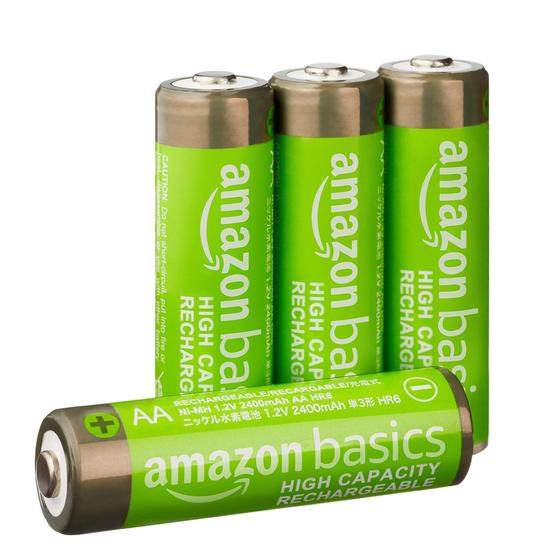 Imagem de Baterias Recarregáveis AA Amazon Basics 2400mAh - Pacote com 4