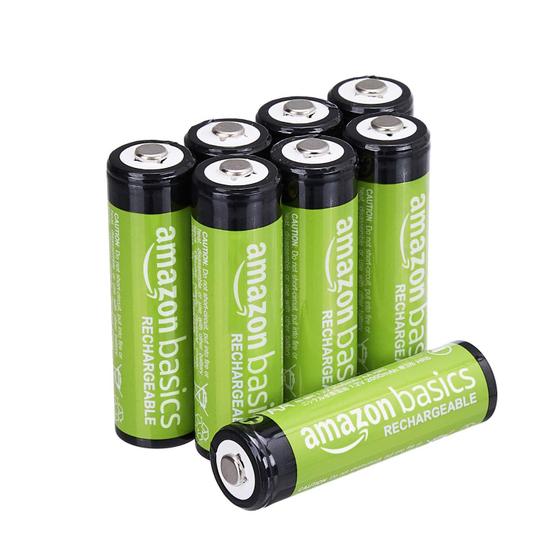 Imagem de Baterias Recarregáveis AA Amazon Basics NiMH 2000mAh - Pacote com 8