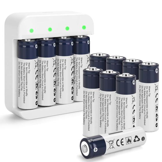 Imagem de Baterias Recarregáveis AA de Íon de Lítio 1,5V 3600mAh (12 Unidades)