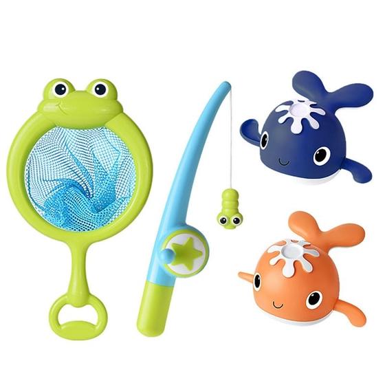 Imagem de Bath Toy Wokex Magnetic Fishing Game Swimming Whale