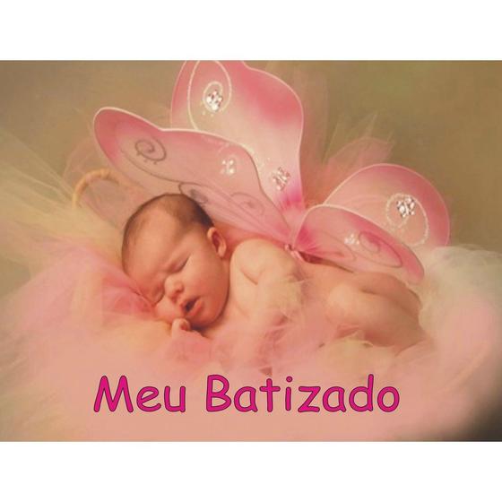 Imagem de Batizado Rosa  Papel De Arroz  Para Bolos 7