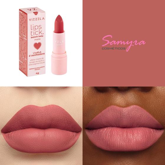 Imagem de Batom Bala Matte Lipstick Vizzela - ( Cores )