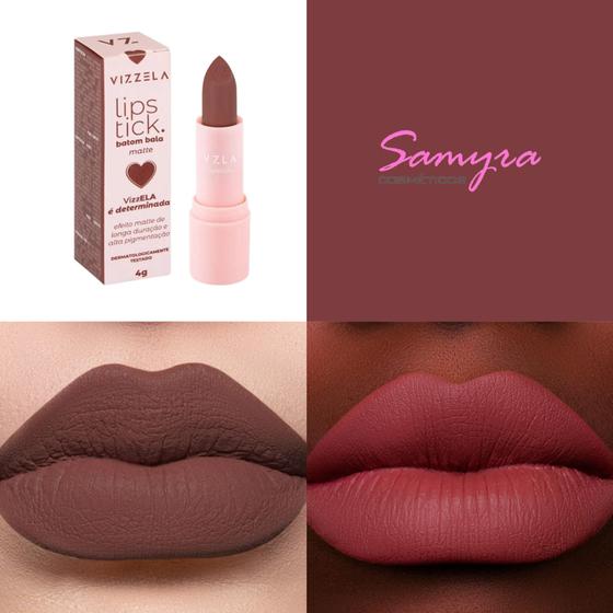 Imagem de Batom Bala Matte Lipstick Vizzela - ( Cores )
