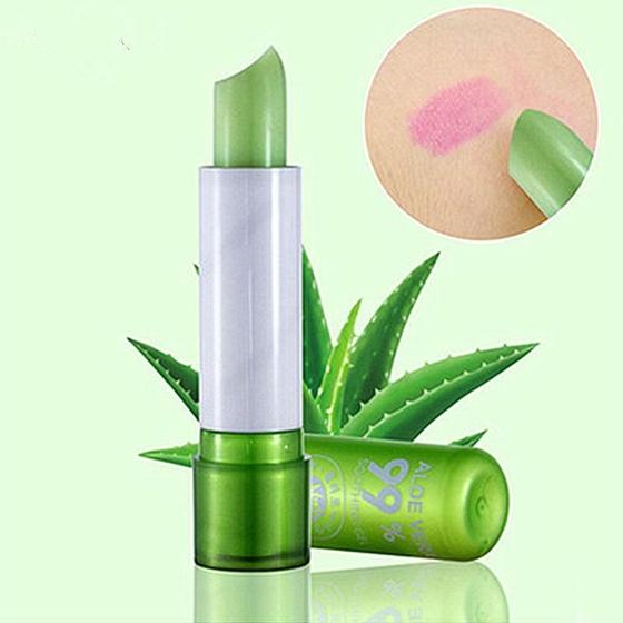 Imagem de Batom Hidratante, 99% Aloe Vera, Lipstick, 24hrs, Muda Cor, Daixuere