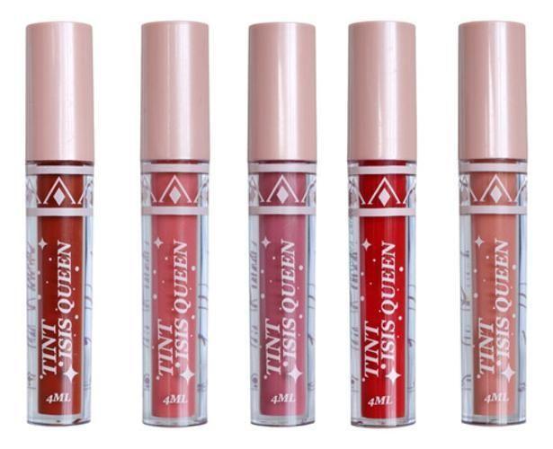 Imagem de Batom Kit 5 Cores Tint Isis Rezende Queen Necessaire