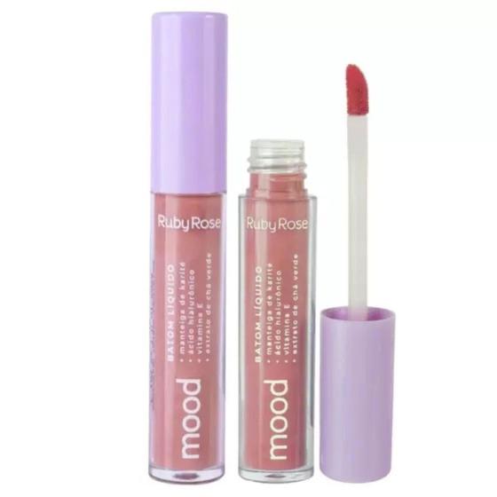 Imagem de Batom Líquido Cor Marrom Happiness Ruby Rose Gloss Labial