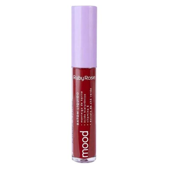 Imagem de Batom Líquido Cor Vinho Surprise Ruby Rose Mood Gloss Labial