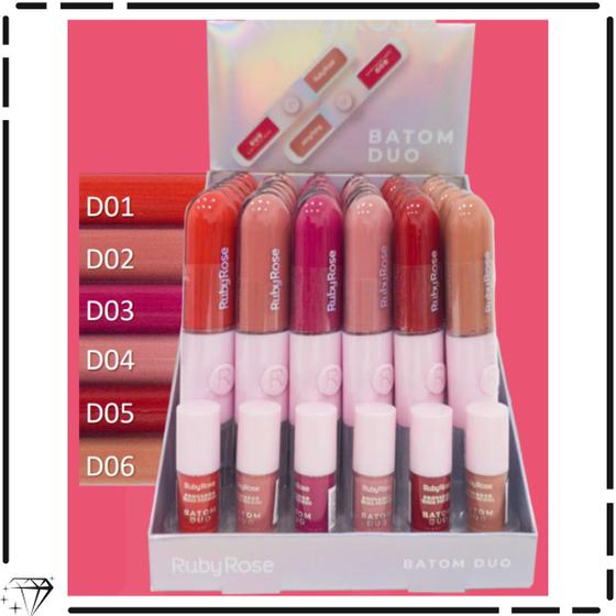 Imagem de Batom liquido duo gloss  e matte ruby rose