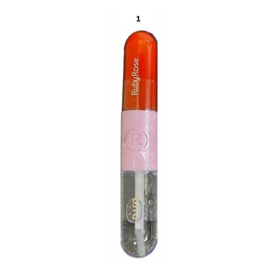 Imagem de Batom Liquido Duo mais Gloss D01 HB-F568-1 Ruby Rose