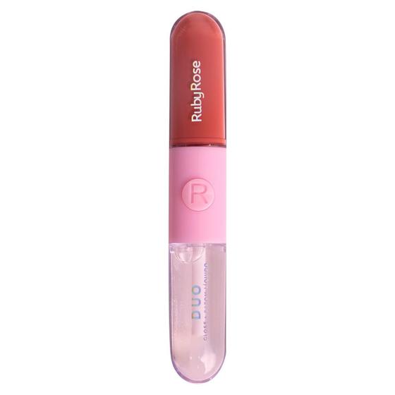 Imagem de Batom Líquido e Gloss Ruby Rose Duo MOOD Cor LD02 HBF5682 com 9,6g