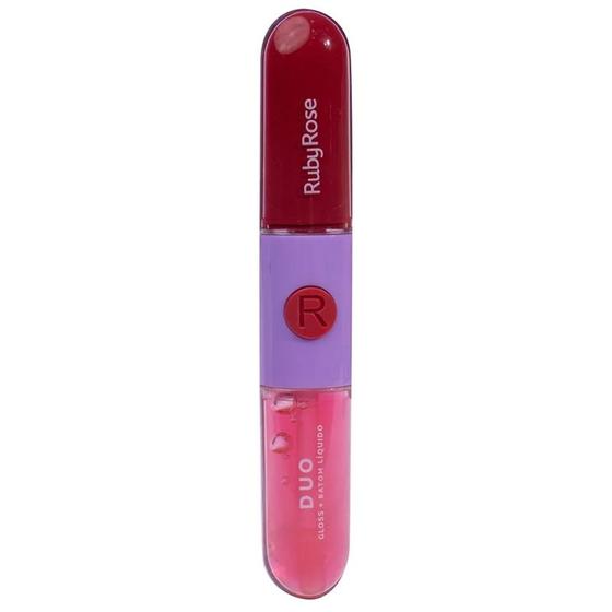 Imagem de Batom líquido + gloss espelhado Duo Ruby Rose - LD09