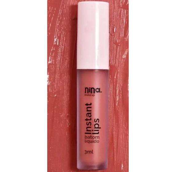 Imagem de Batom Liquido Instant Cor: PRINCIPIO Lips Matte - Nina Makeup