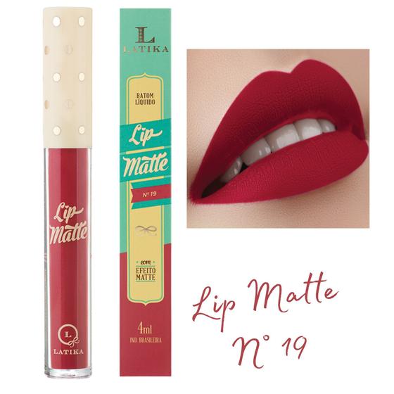 Imagem de Batom Líquido Latika Lip Matte Vermelho N19