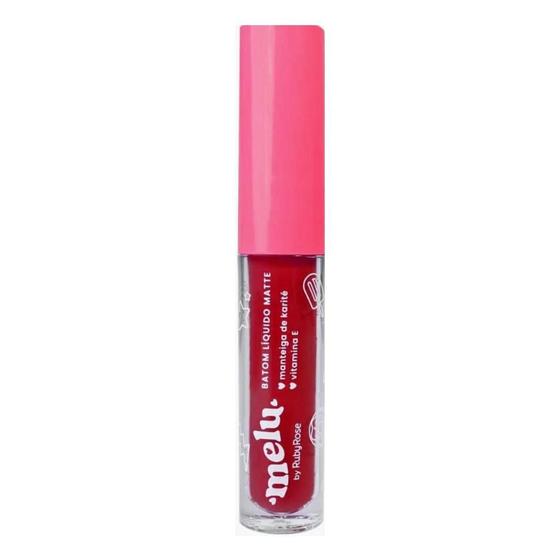 Imagem de Batom Liquido Matte Melu By Ruby Rose Double Cherry Cm03 Ref:rr-563/3 3,5ml