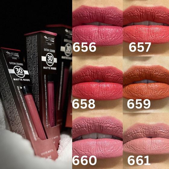 Batom Líquido Max Love 30 Horas Matte Nude Menor preço em Batom Líquido Max Love 30 Horas Matte Nude