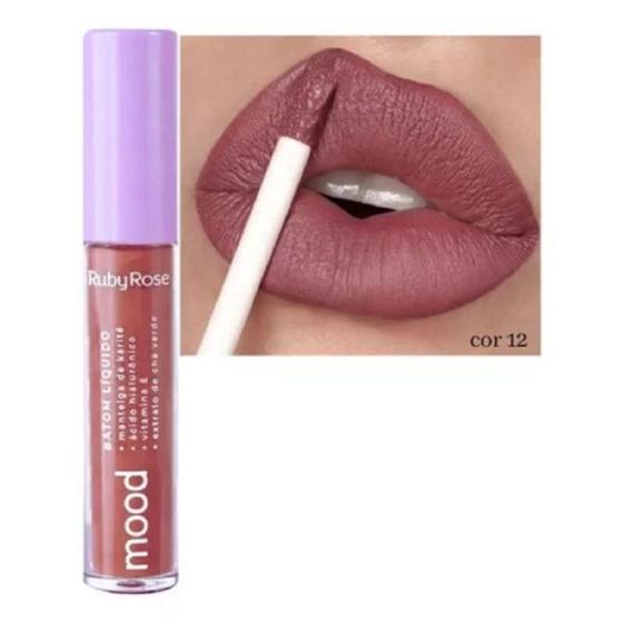 Imagem de Batom Líquido Nude Nostalgia Gloss Labial Mate RubyRose Mood