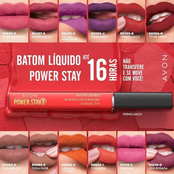 Imagem de Batom líquido Power Stay 16 horas - Avon