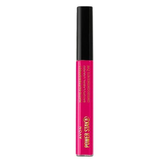 Imagem de Batom Líquido Power Stay Glitter Magenta Avon - 7ml