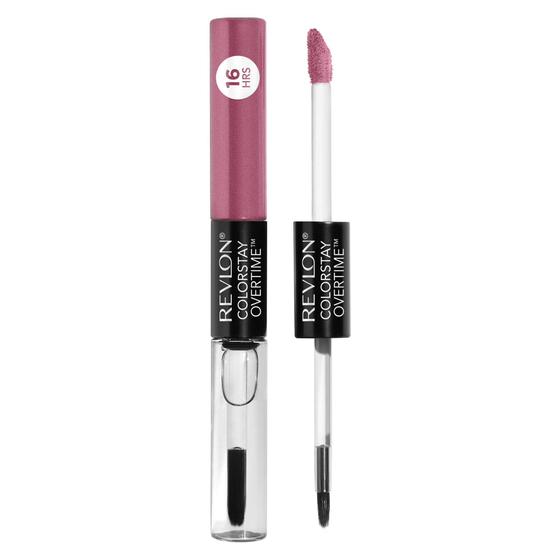 Imagem de Batom Líquido Revlon Overtime Pink com Brilho Labial Transparente