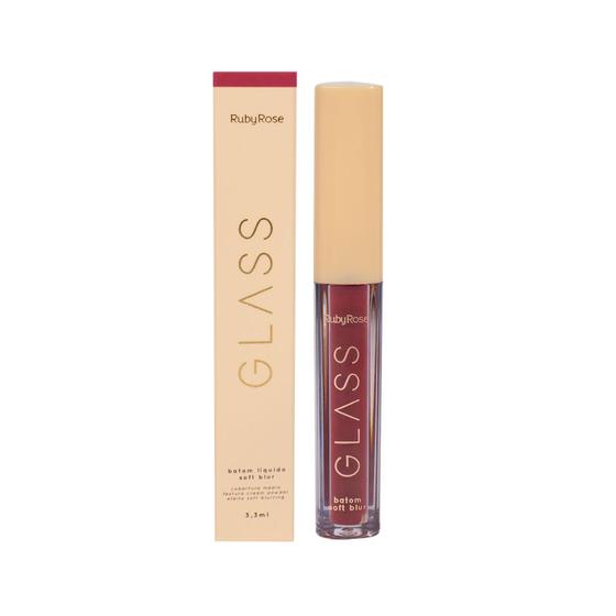 Imagem de Batom Líquido Soft Blur Glass Ruby Rose Média Cobertura Acabamento Soft Blurring 3,3ml