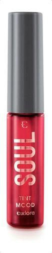Imagem de Batom Líquido Soul Tint Mood Vermelho Happy 5,5ml Eudora Acabamento Não Se Aplica Cor Vermelho Saudável