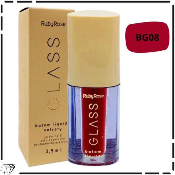 Imagem de Batom liquido velvety glass ruby rose