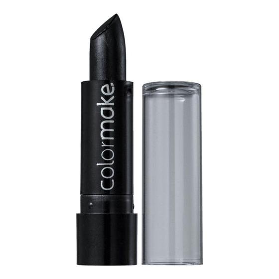 Imagem de Batom Preto Cremoso Maquiagem Artística Colormake 3,5g