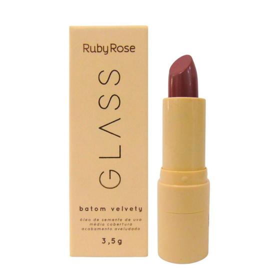 Imagem de Batom Velvety Ruby Rose Glass Bg02 3,5G