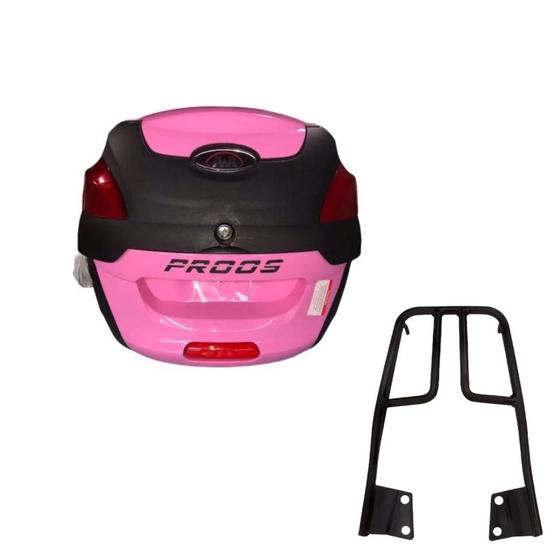 Imagem de Baú 41 litros Rosa com Bagageiro para Fazer 150 2014 em diante