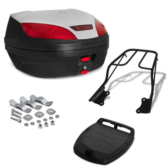 Imagem de Baú Bauleto 52 Litros Pro Tork Com Bagageiro Moto Fazer 250 2009 2010 2011 2012 2013 2014