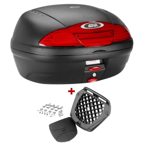 Imagem de Baú Bauleto Givi 45 Litros E450n Monolock Simply Lente Vermelha