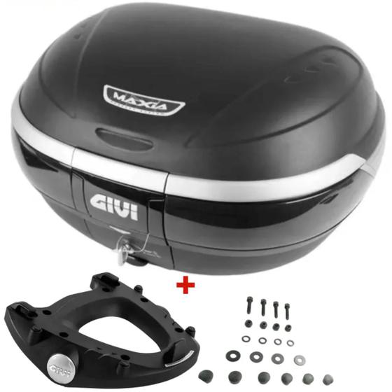 Imagem de Baú Bauleto Givi 52 Litros E52nt Maxia Monokey Top Case Fumê + Base M5 Givi 